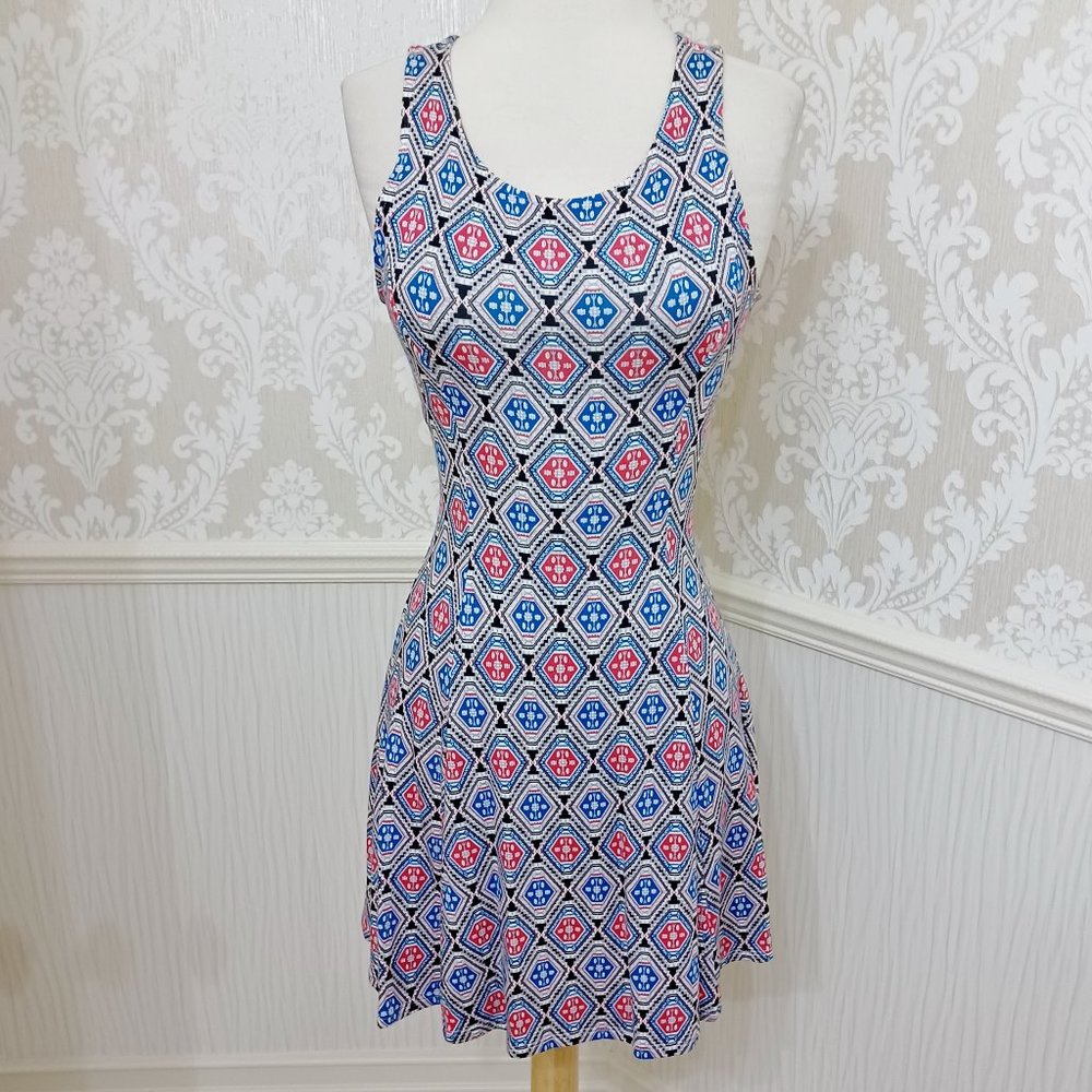 One Clothing Geometric Shape Print Sundress Dress Juniors Size Medium
